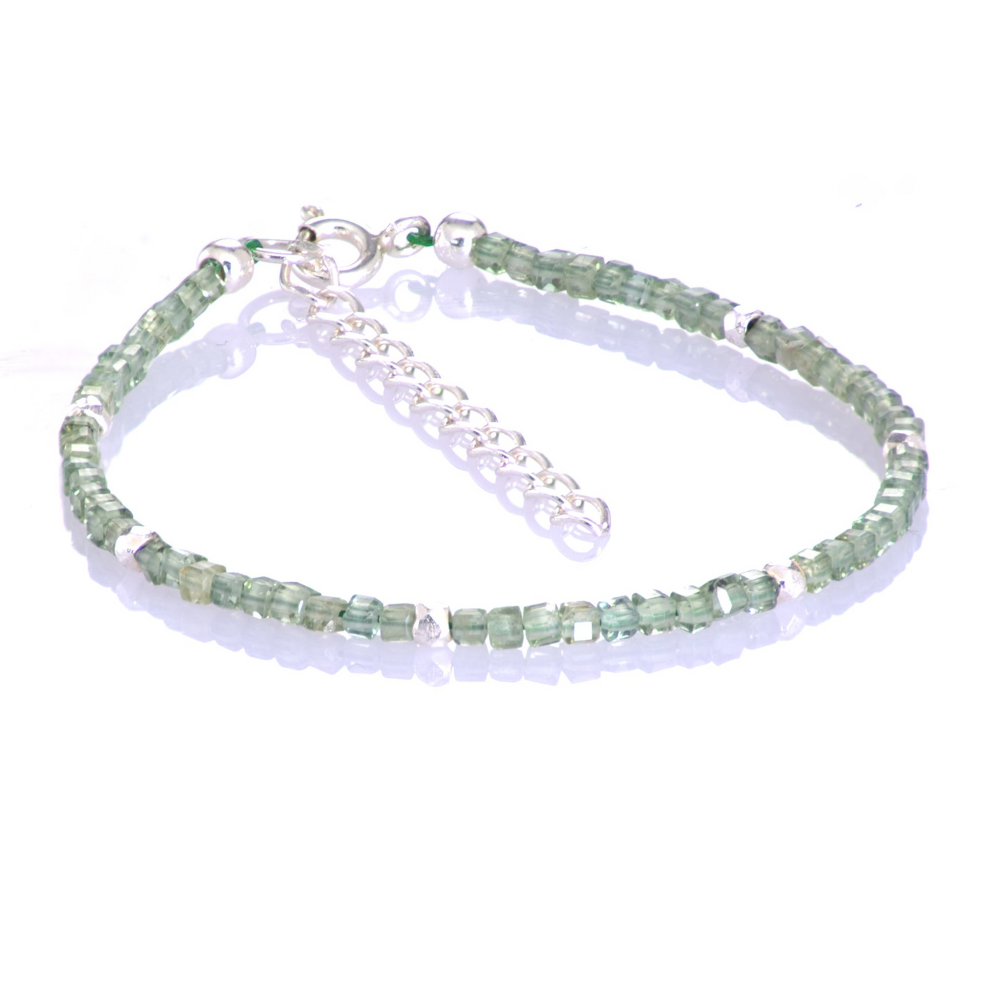 Branzoletka z zielonego apatytu