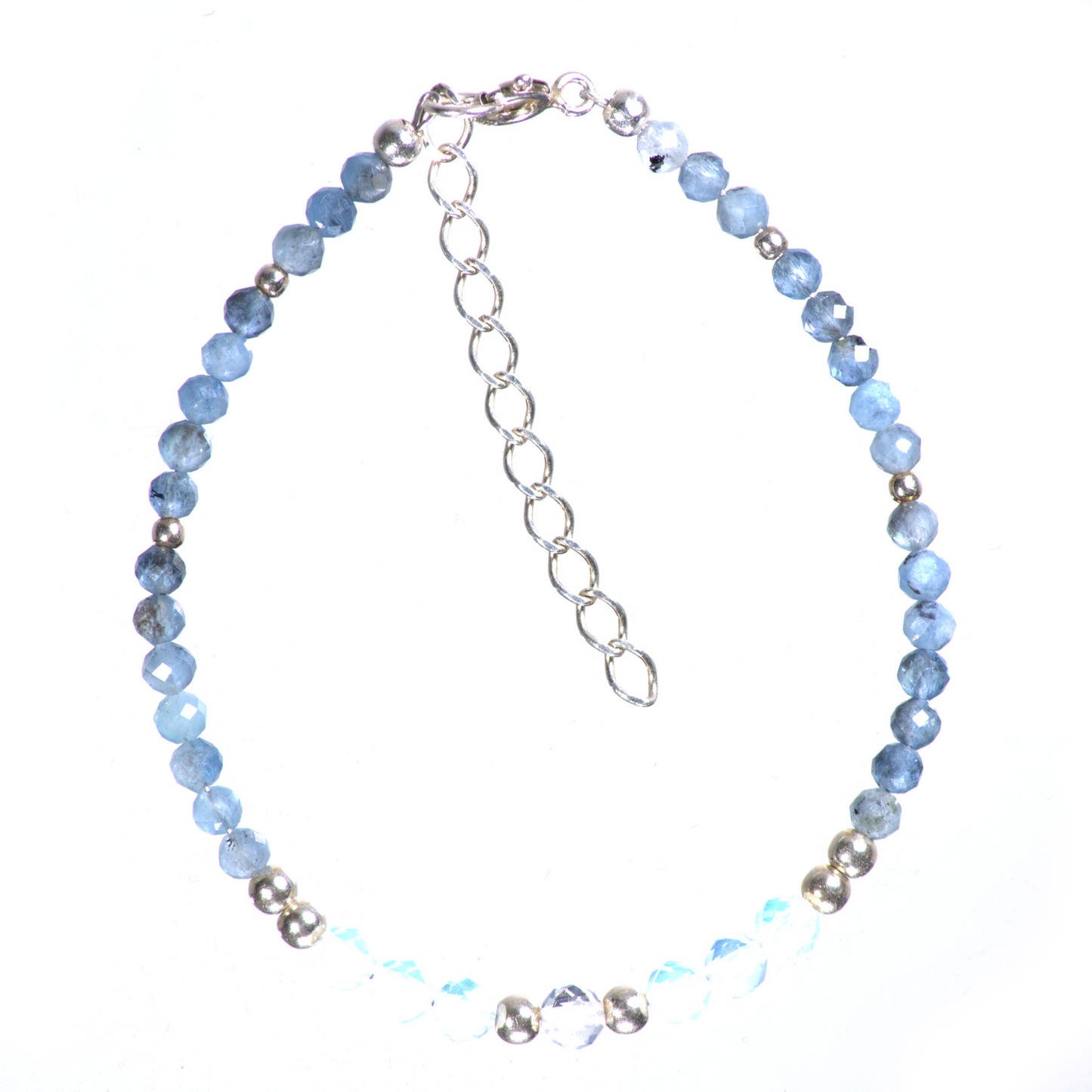 Bransoletka z akwamarynu i opalitu